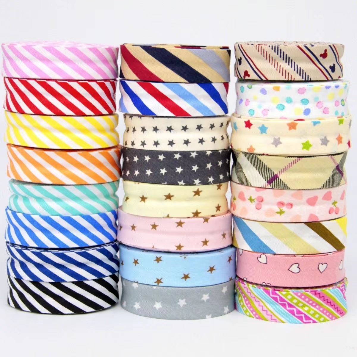Binding Tape Bias - 25mm Cotton Single Folded Bias Binding