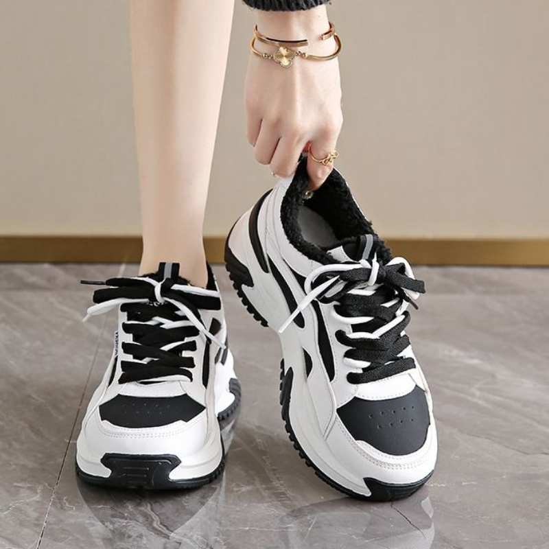 Sewing Fleece - Warm Fleece Lined Chunky Sneakers for