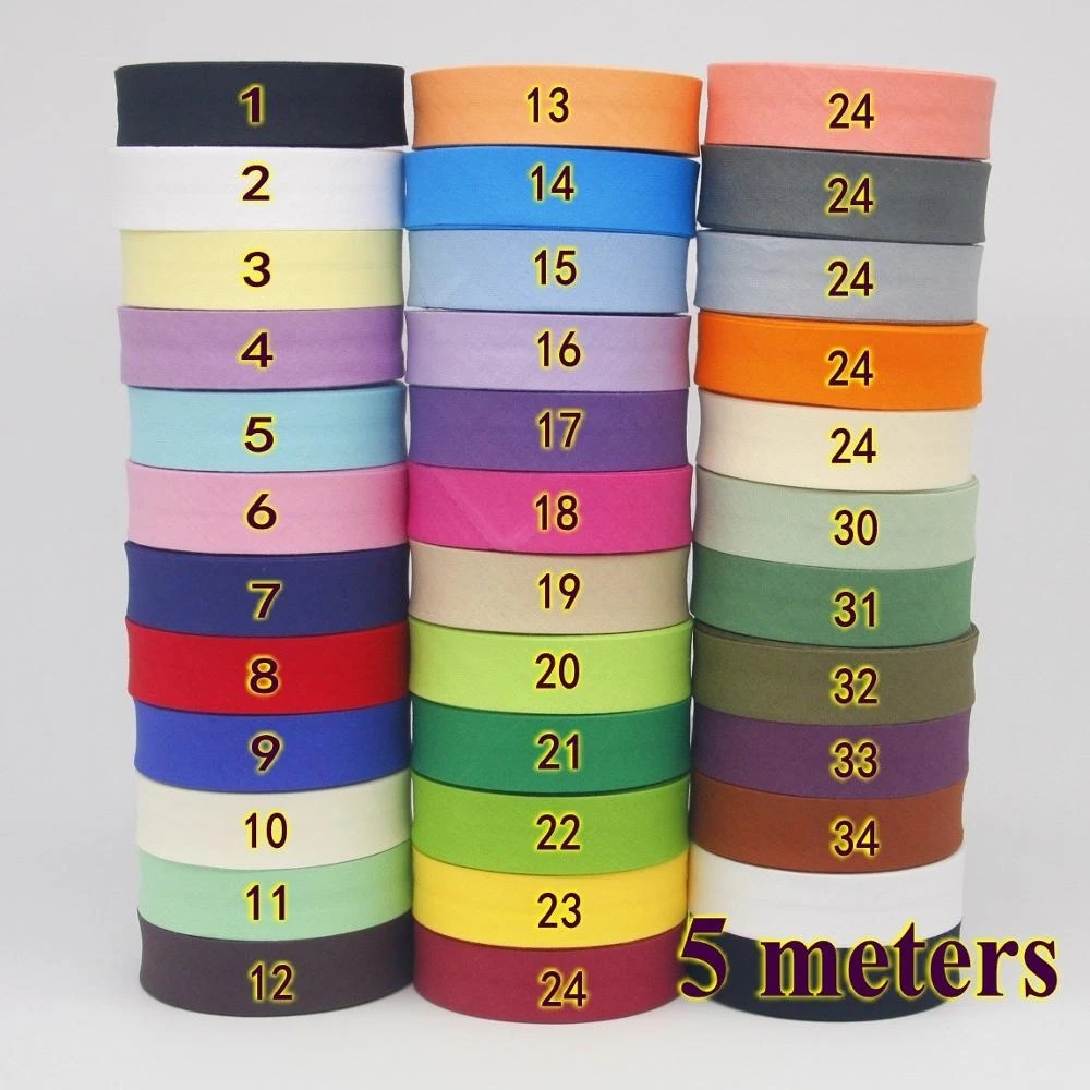 Binding Tape Bias - 100% Cotton Bias Tape, 20mm Width