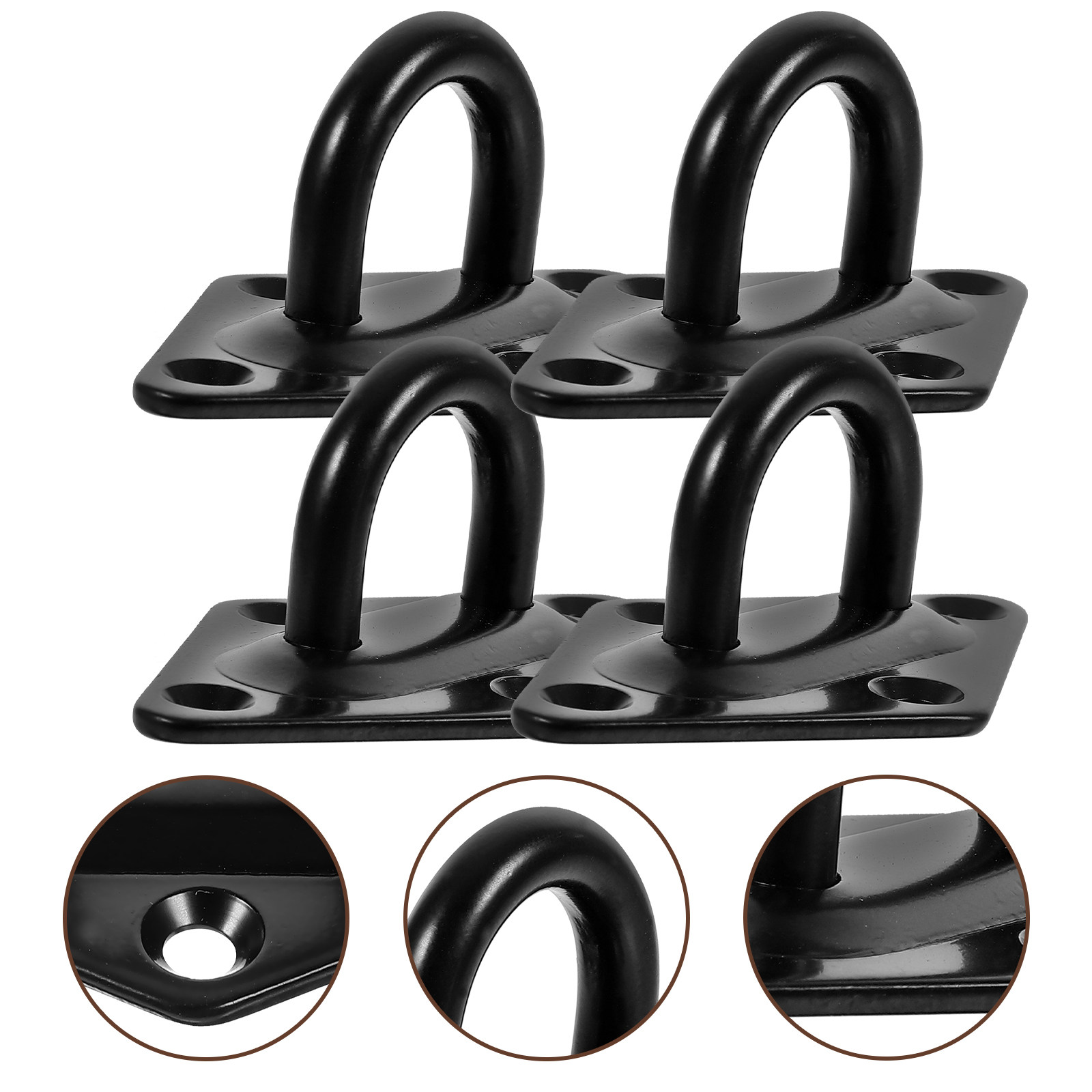 Hook Eye Fastener - Stainless Steel 4 Pcs Pad Eye