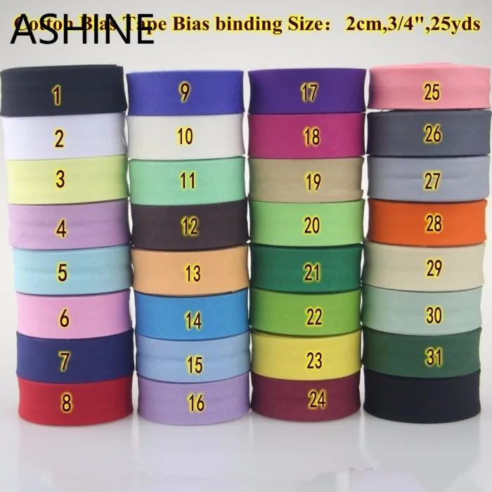 Binding Tape Bias - Cotton Bias Fold Tape Webbing Flange