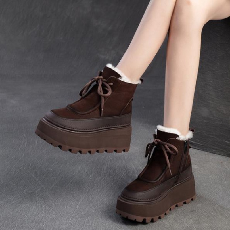 Sewing Fleece - Women's Retro Winter Snow Boots Thick