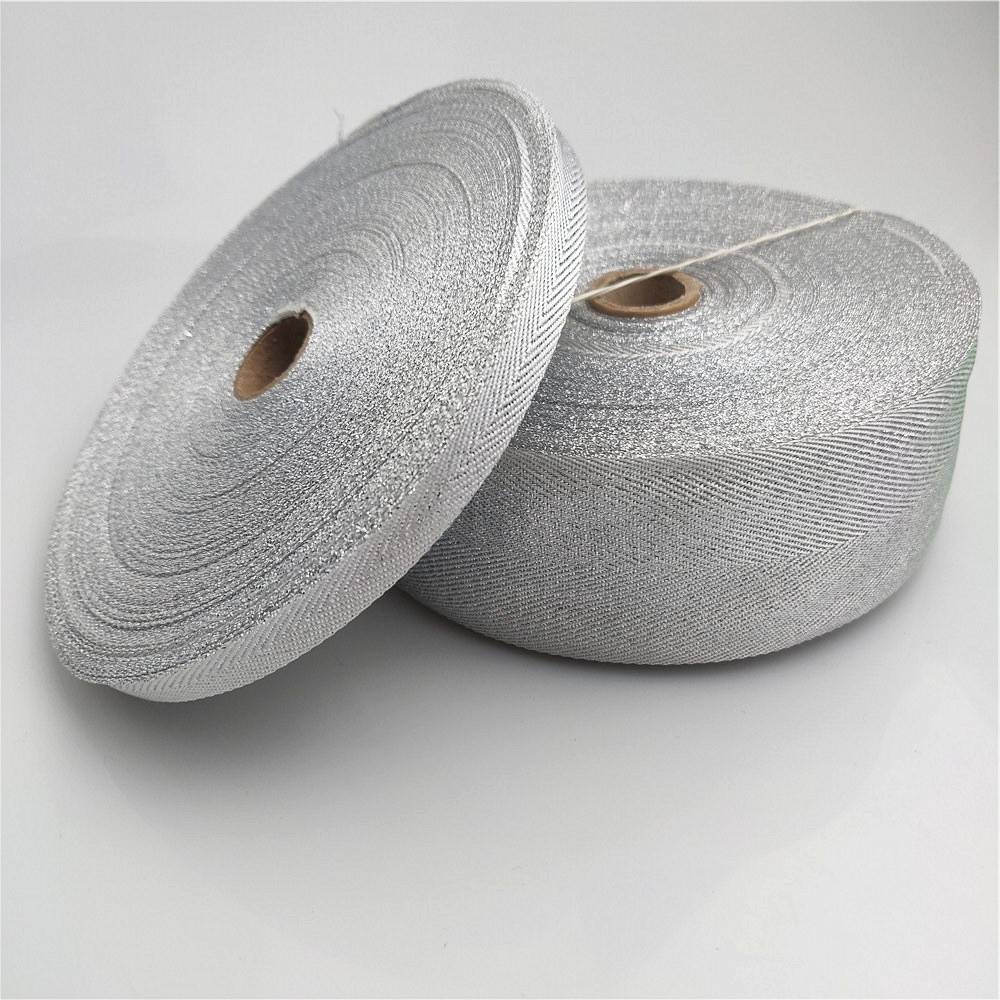 Binding Tape Bias - 10-50mm Width Silver Twill Polyester Ribbon