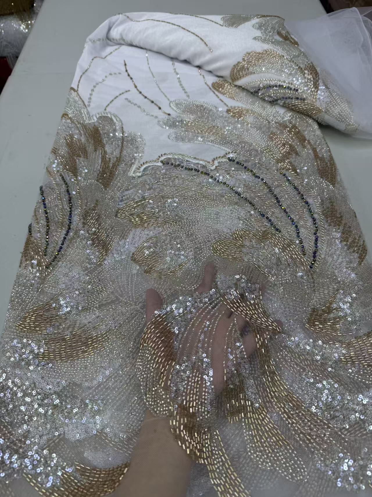 Sewing Velvet Fabric - 2026 African French Sequin Beaded Tulle