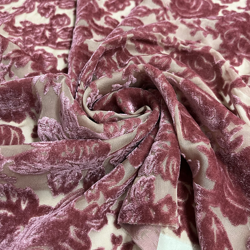 Sewing Velvet Fabric - Chinese-style Silk Velvet Fabric - Red