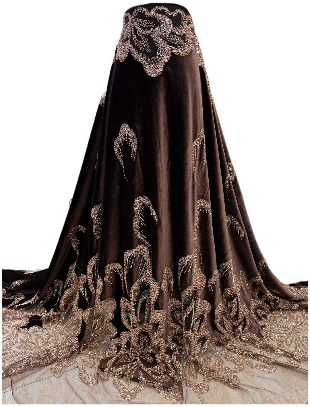 Sewing Velvet Fabric - African Velvet Beaded Heavy Lace Fabric