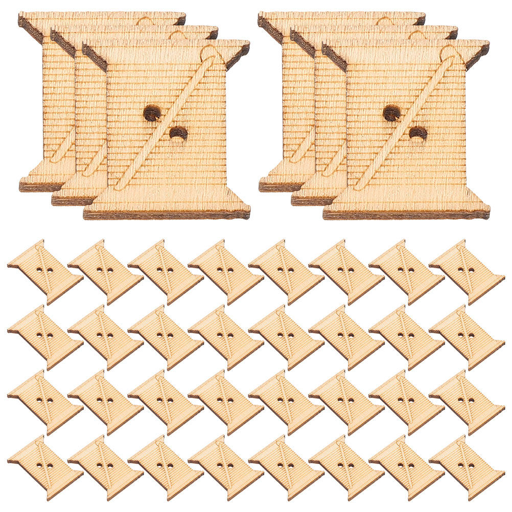 Embroidery Floss Thread - 100Pcs Wooden Embroidery Floss Bobbins Thread