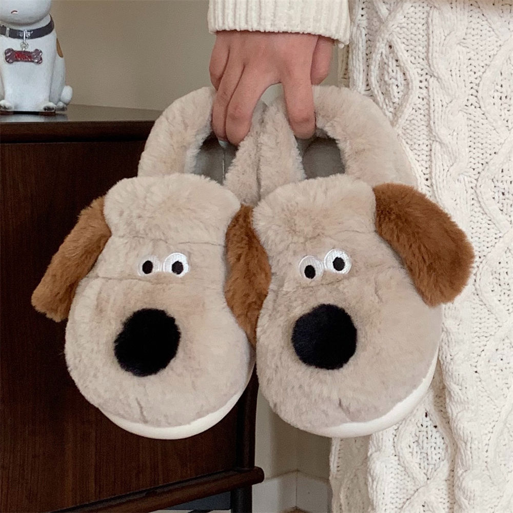 Sewing Cotton - Size36-45 Hug Dog Slippers Girls Fluffy