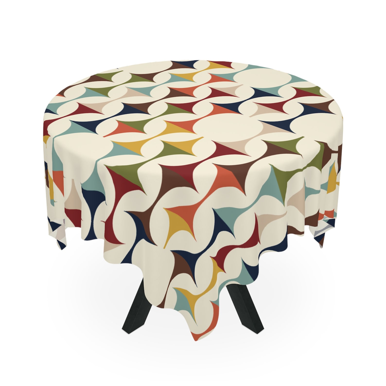 Century Textile & Sewing Supply Hours - Mid Century Modern Retro Geometric Square
