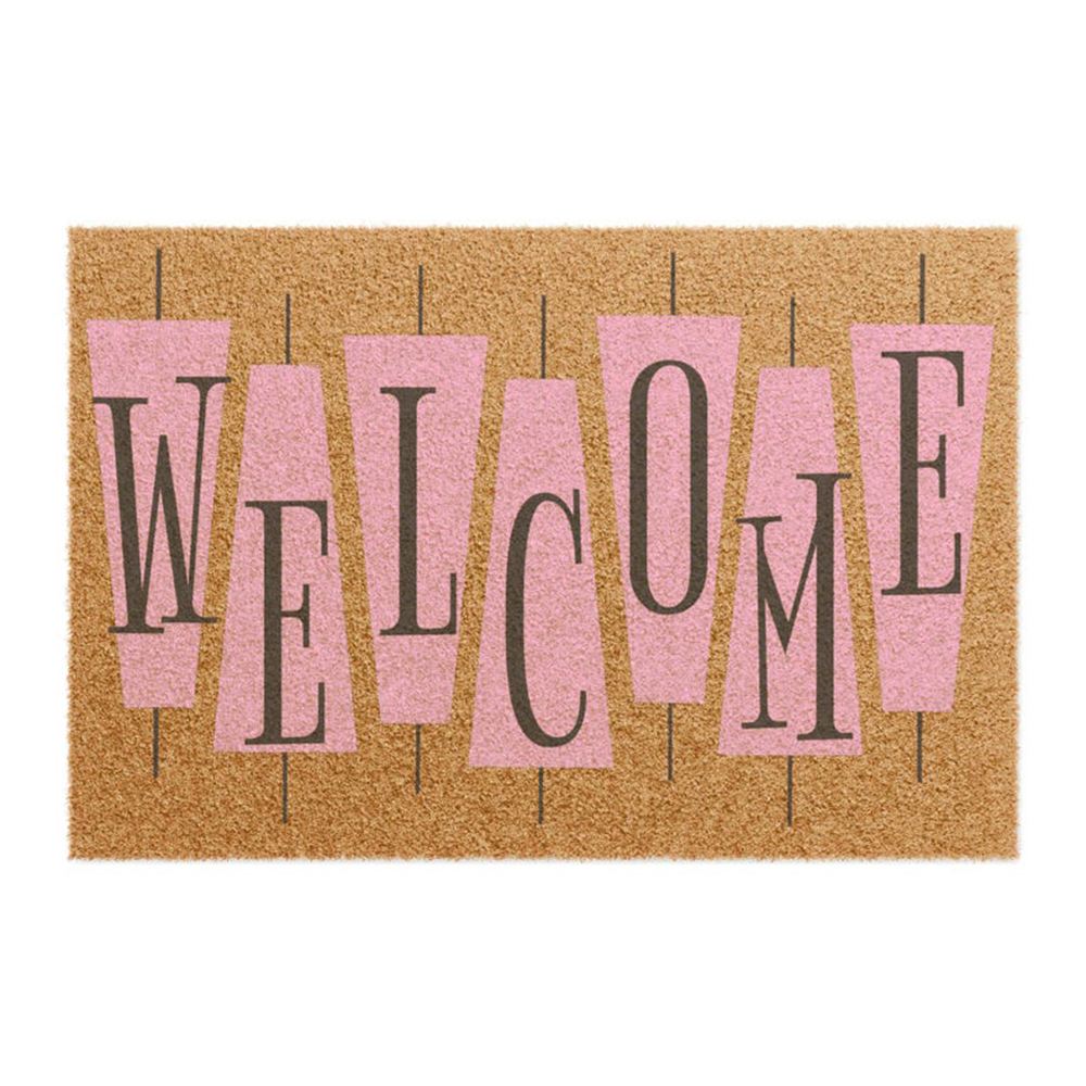 Century Textile & Sewing Supply Hours - Retro Pink Cute Doormat Welcome Coir
