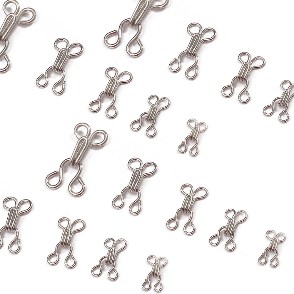 48Pcs  Metal Buckle Button Shi - Hook Eye Fastener 评论和价格