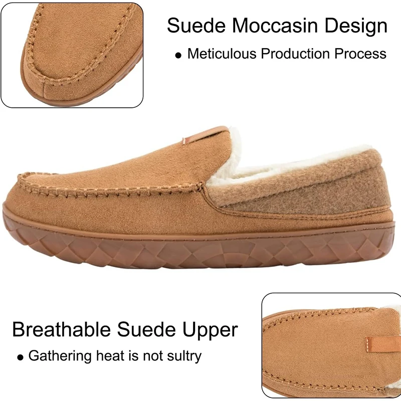 Men's Slippers Home Sewing Plu - Sewing Fleece 评论和价格
