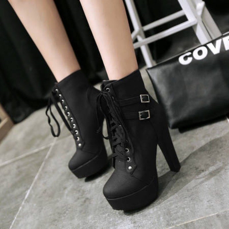 Winter Women Platform Ankle Bo - Sewing Fleece 评论和价格