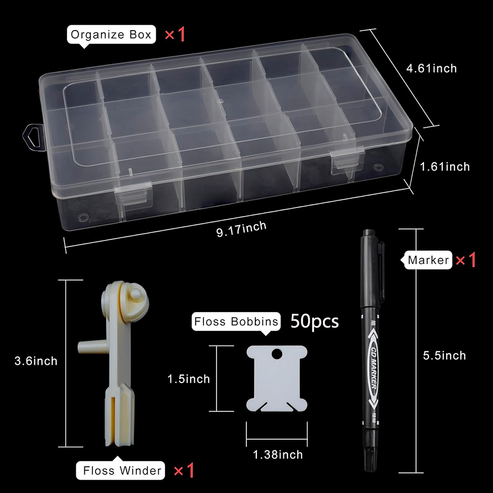 Embroidery Floss Organizer 18  - Embroidery Floss Thread 评论和价格