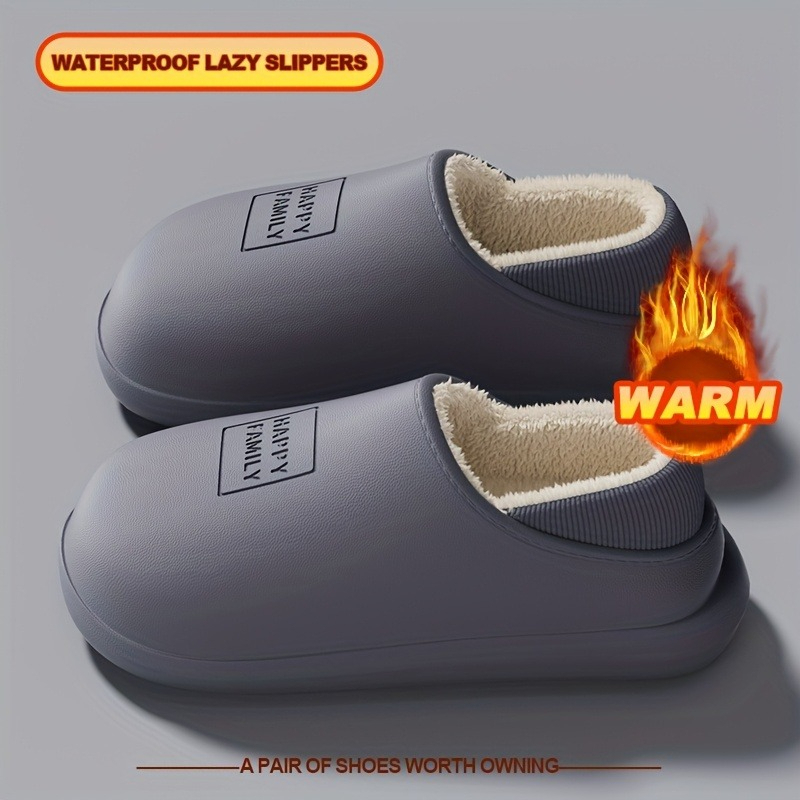 Winter EVA Warm Slippers Men W - Sewing Fleece 评论和价格