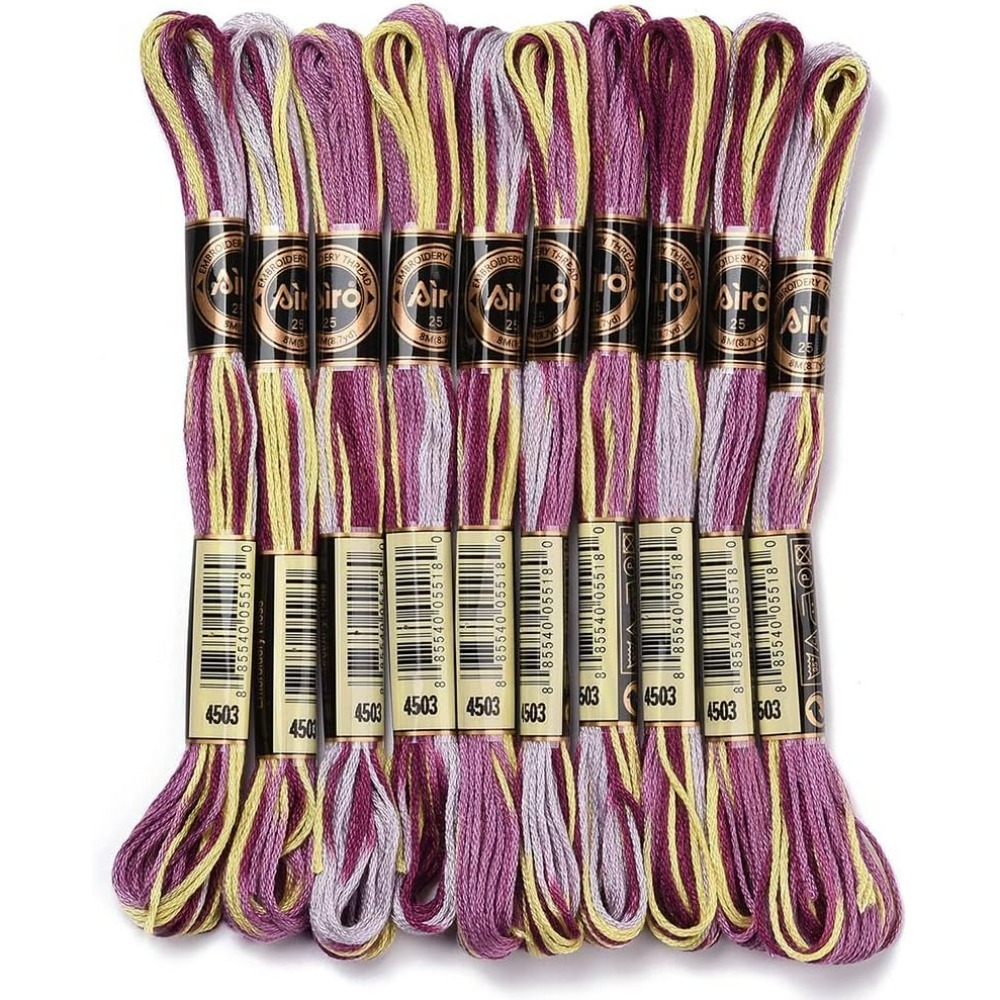 6 Strands Purple Variegated Em - Embroidery Floss Thread 评论和价格
