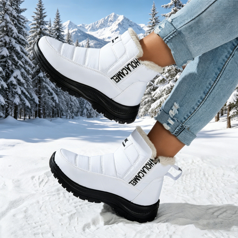 Women's snow boots with thick  - Sewing Fleece 评论和价格