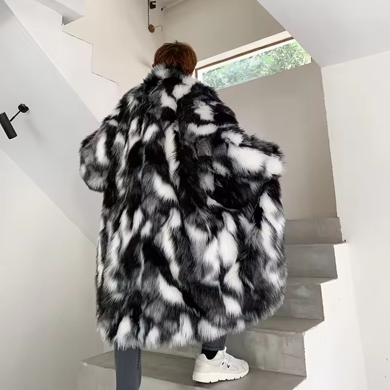 Winter Hip Hop Long Faux Fur C - Sewing Jackets 评论和价格