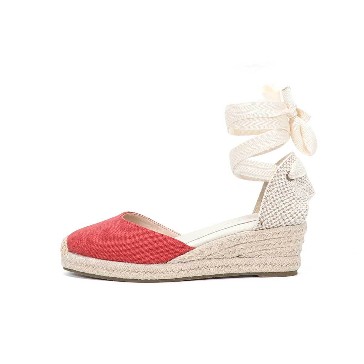 Women Wedge Espadrilles Lace U - Sewing Cotton 评论和价格