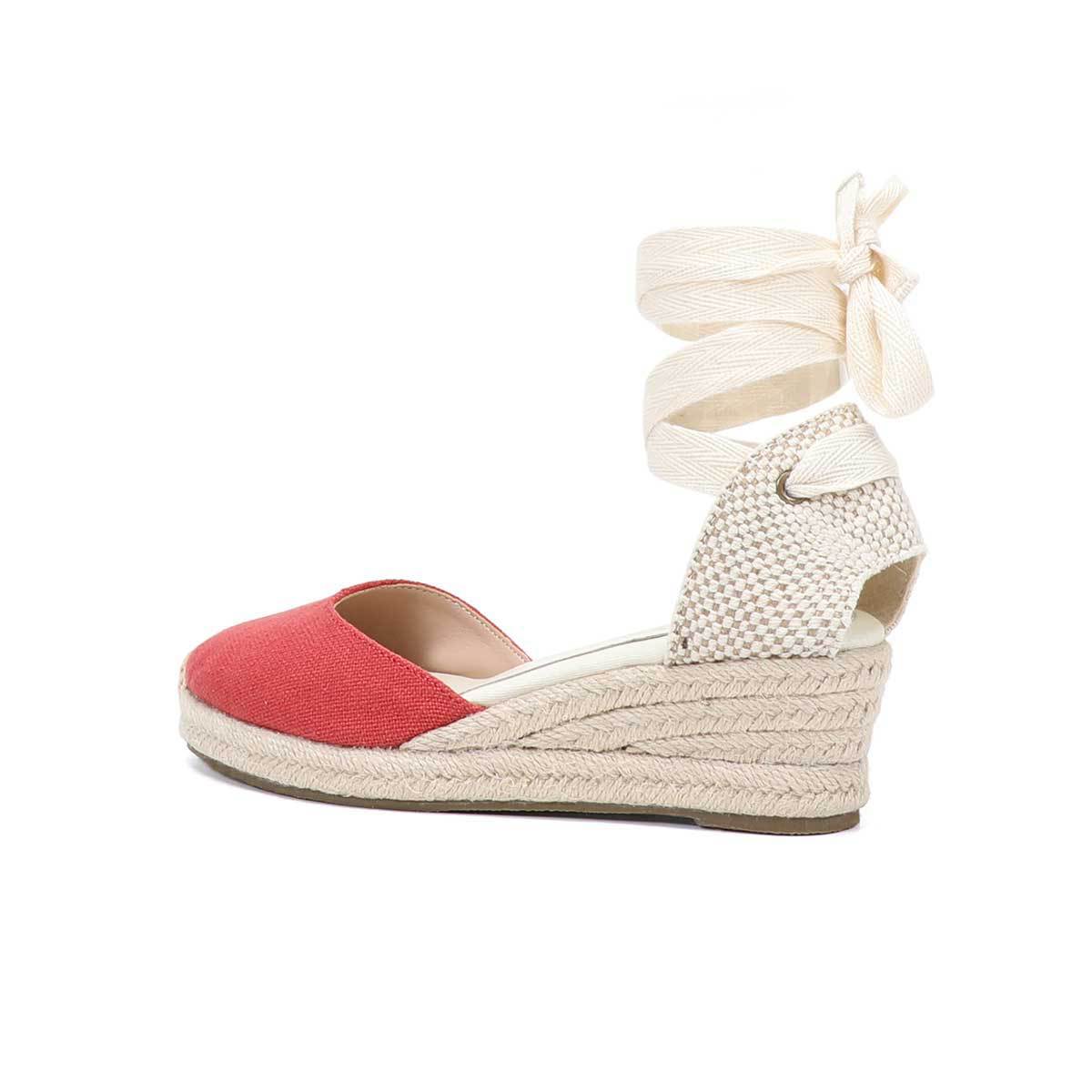 Women Wedge Espadrilles Lace U - Sewing Cotton 评论和价格