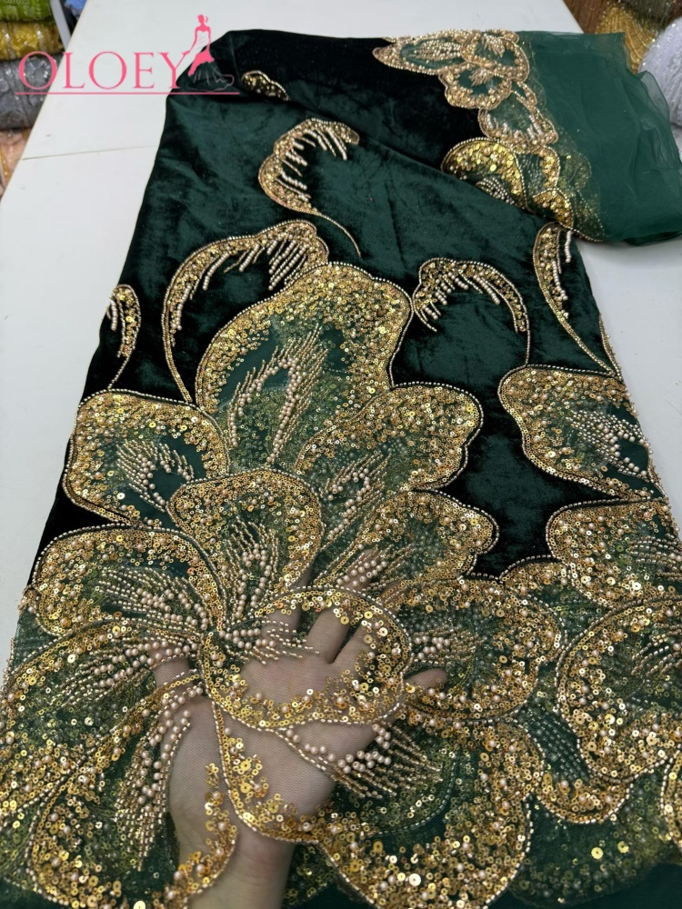 OLOEY Luxury African Velvet Go - Sewing Velvet Fabric 评论和价格
