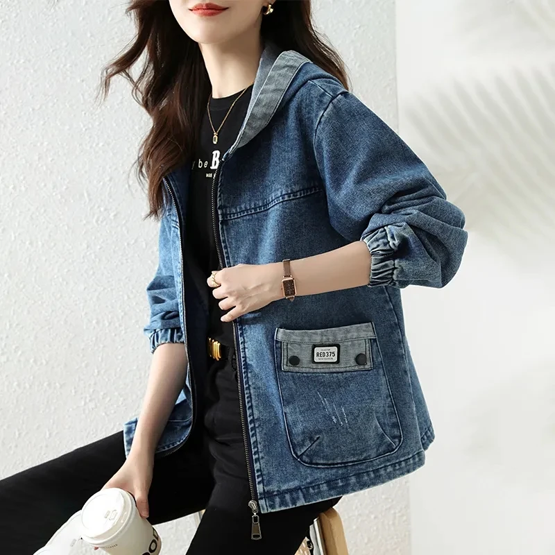 New Splicing Zipper Female Cow - Sewing Jackets 评论和价格