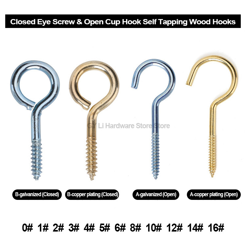 Self Tapping Closed & Open Eye - Hook Eye Fastener 评论和价格