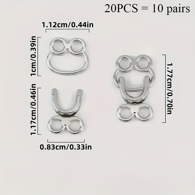 50sets Metal Alloy Invisible C - Hook Eye Fastener 评论和价格
