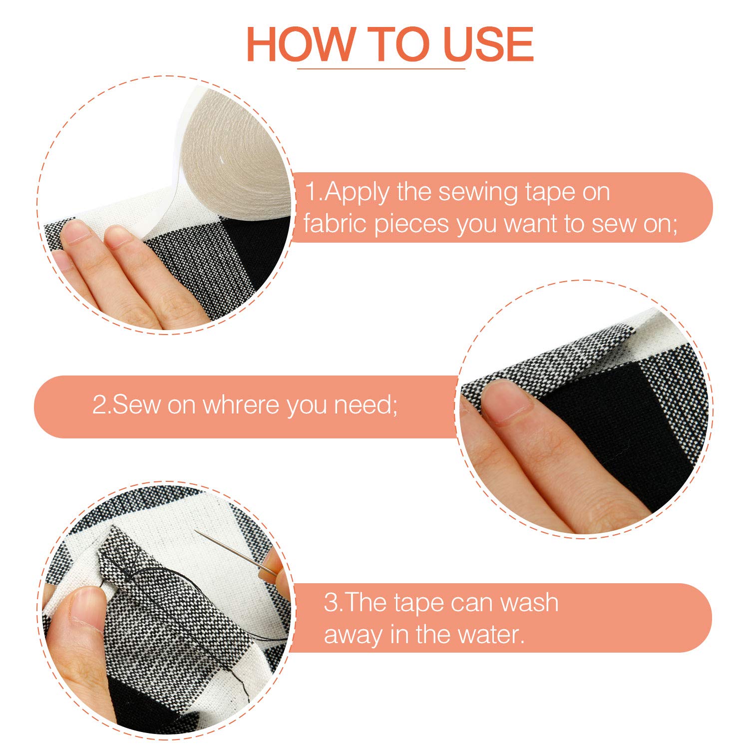 20m Water Soluble Adhesive Tap - Sewing Label 评论和价格
