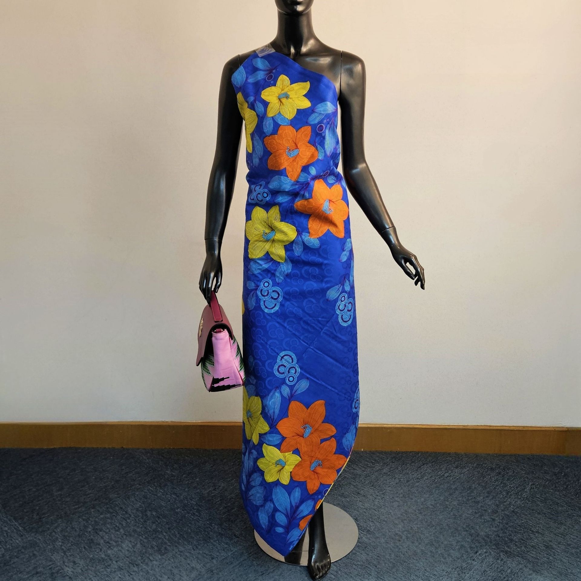 Floral Printed on Purple Blue  - Sewing Jackets 评论和价格