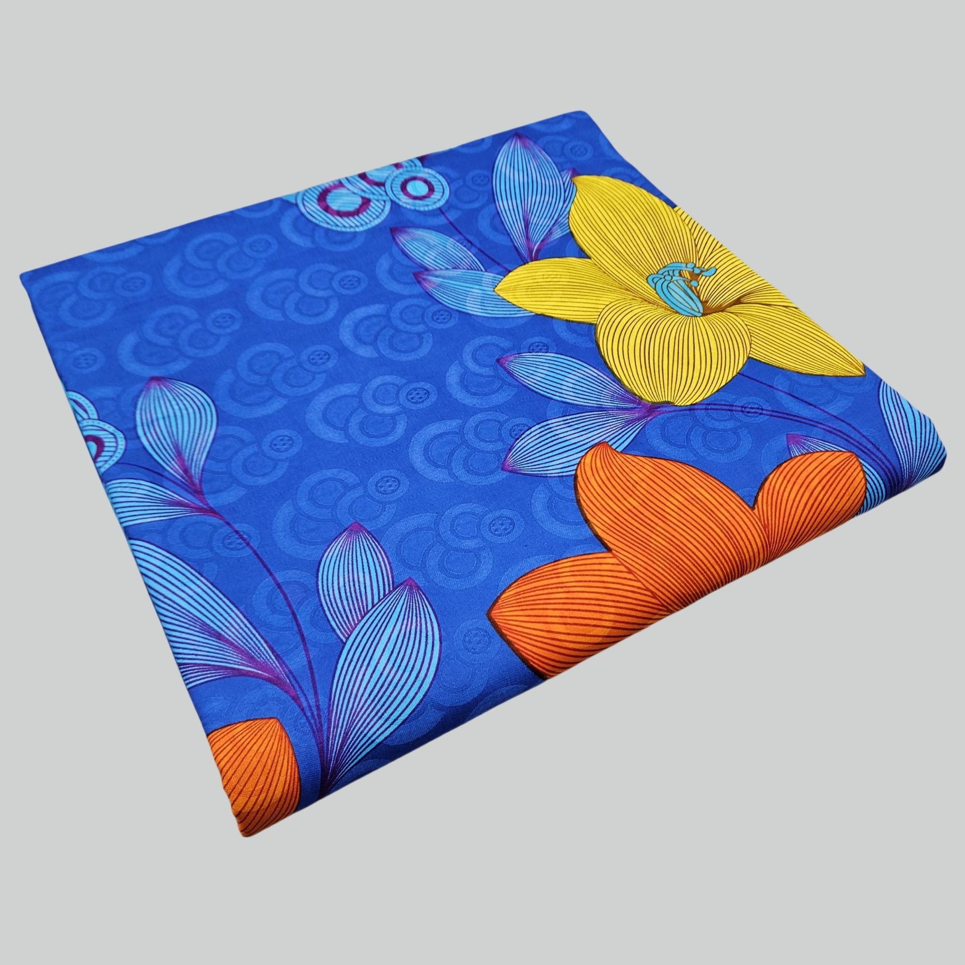 Floral Printed on Purple Blue  - Sewing Jackets 评论和价格