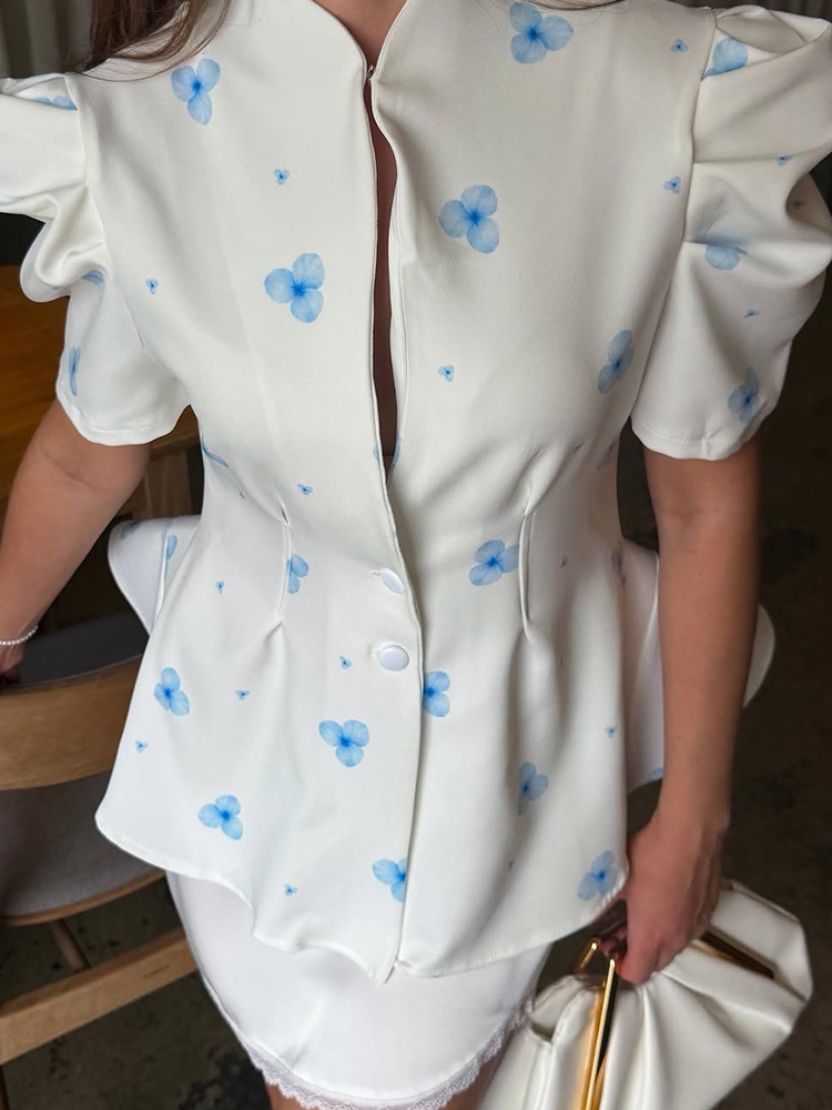 Elegant Satin Floral Print Wom - Sewing V 评论和价格