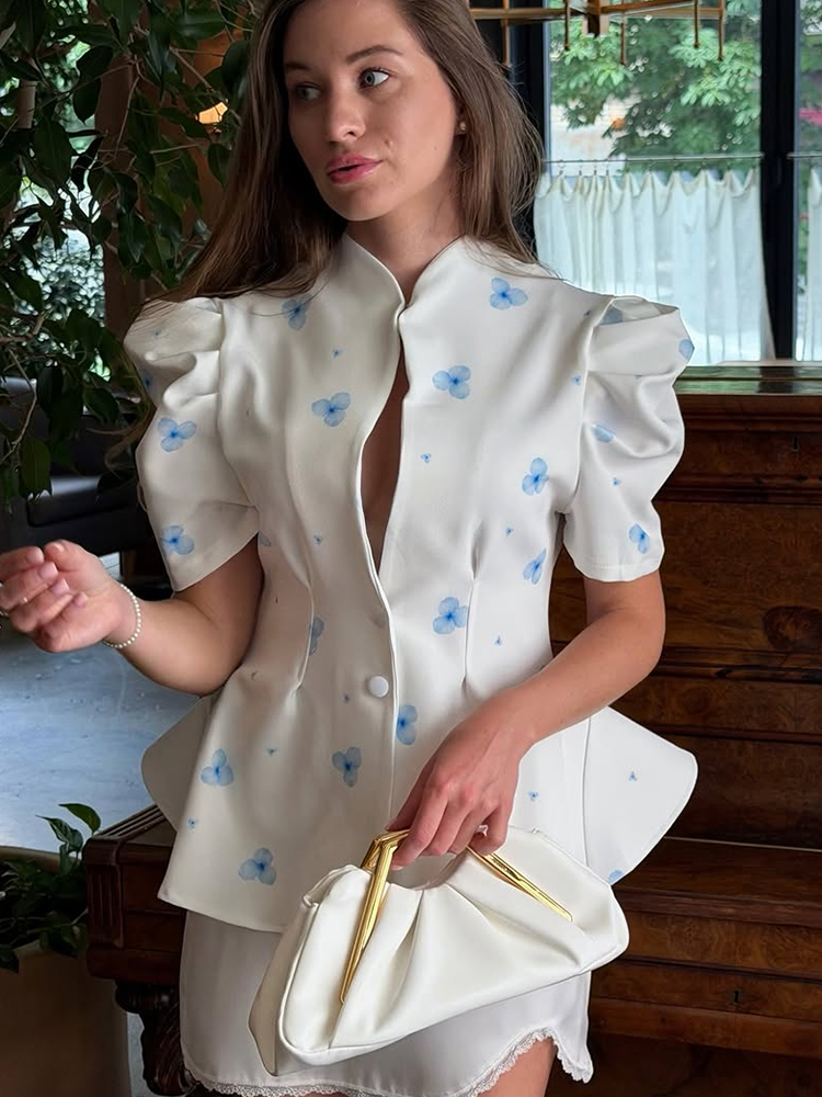Elegant Satin Floral Print Wom - Sewing V 评论和价格
