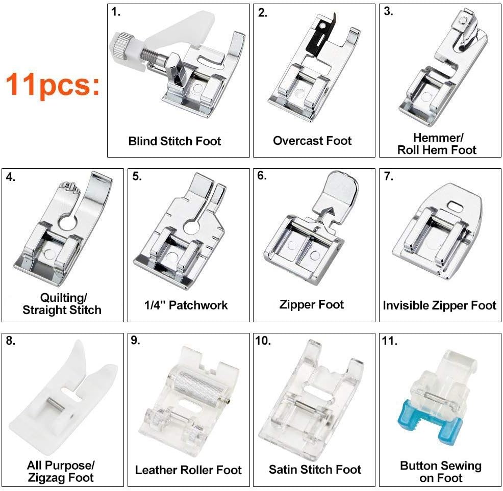 11Pcs Presser Feet Set - Walki - Textile Sewing Machine 评论和价格