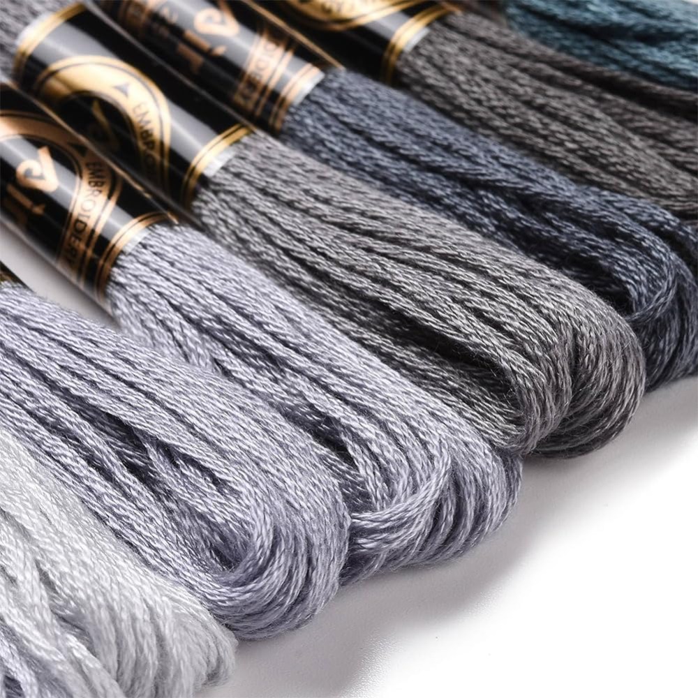8 Skeins 70 Yards Grey Friends - Embroidery Floss Thread 评论和价格