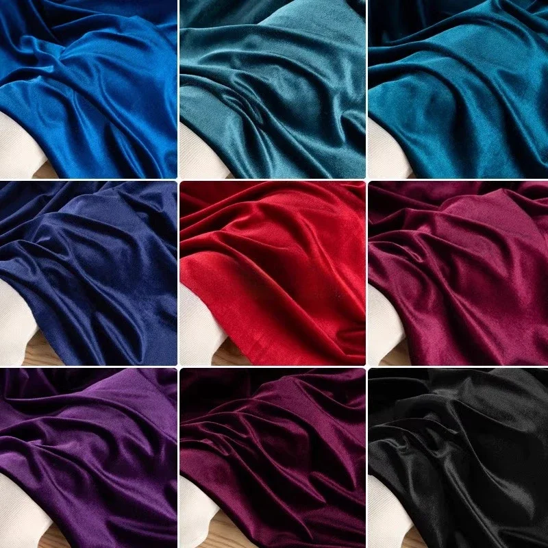 Solid Colored Velvet Fabric Fo - Sewing Velvet Fabric 评论和价格