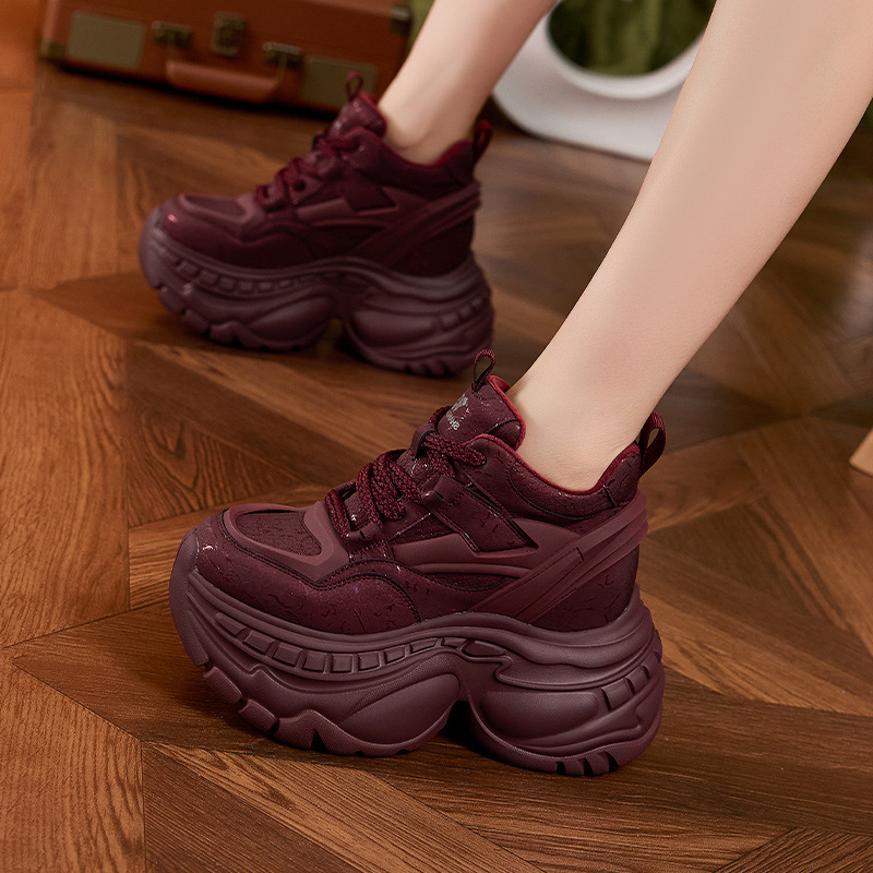Fashion 9cm Thick Sole Dad Sho - Sewing Fleece 评论和价格