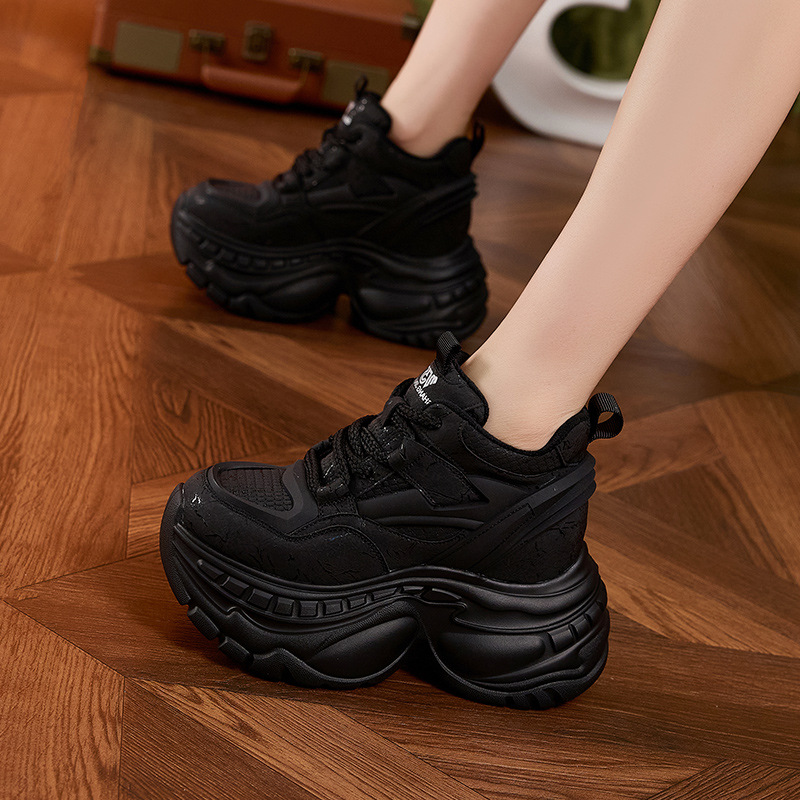 Fashion 9cm Thick Sole Dad Sho - Sewing Fleece 评论和价格