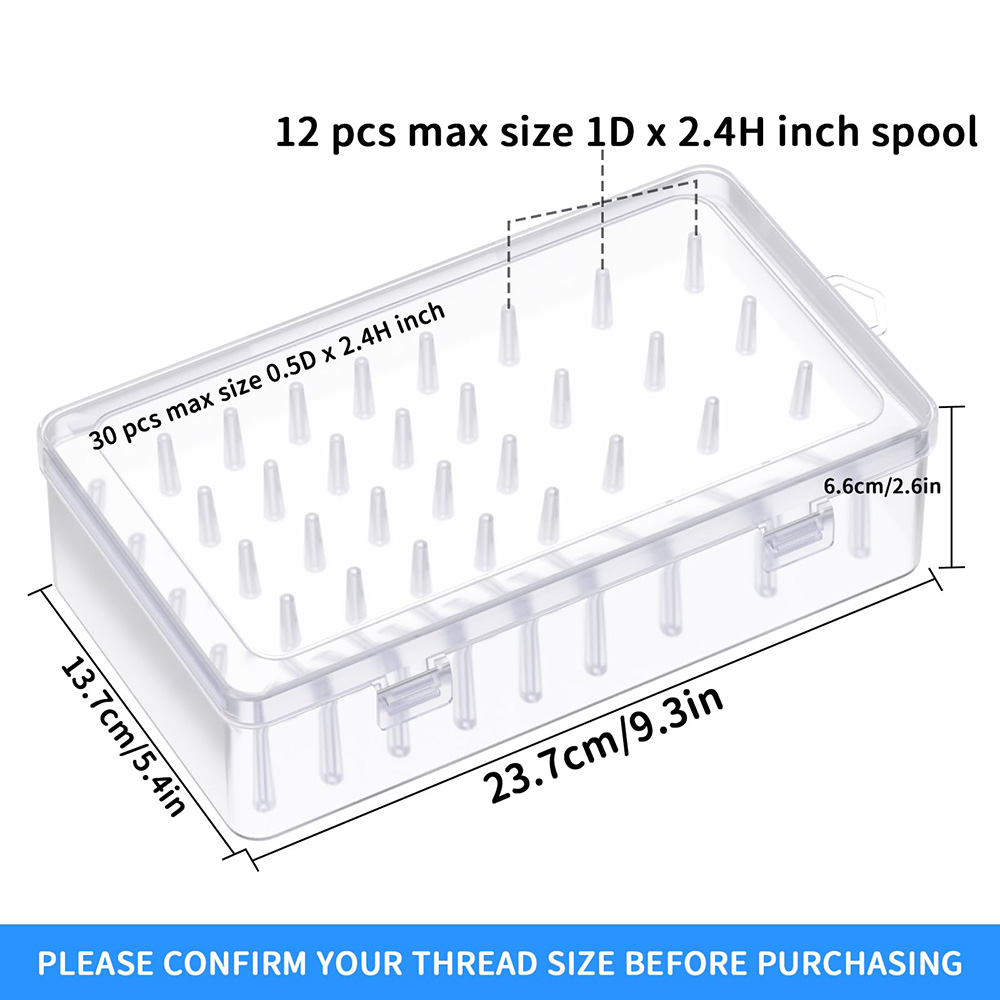 Thread Spool Organizer Box, Cl - Embroidery Floss Thread 评论和价格