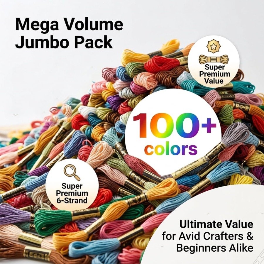 100 Colors Cotton DMC Cross Fl - Embroidery Floss Thread 评论和价格