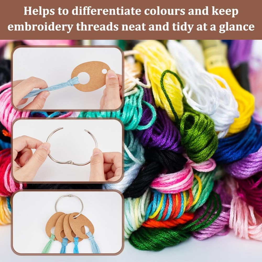 100Pcs Teardrop Floss Thread D - Embroidery Floss Thread 评论和价格