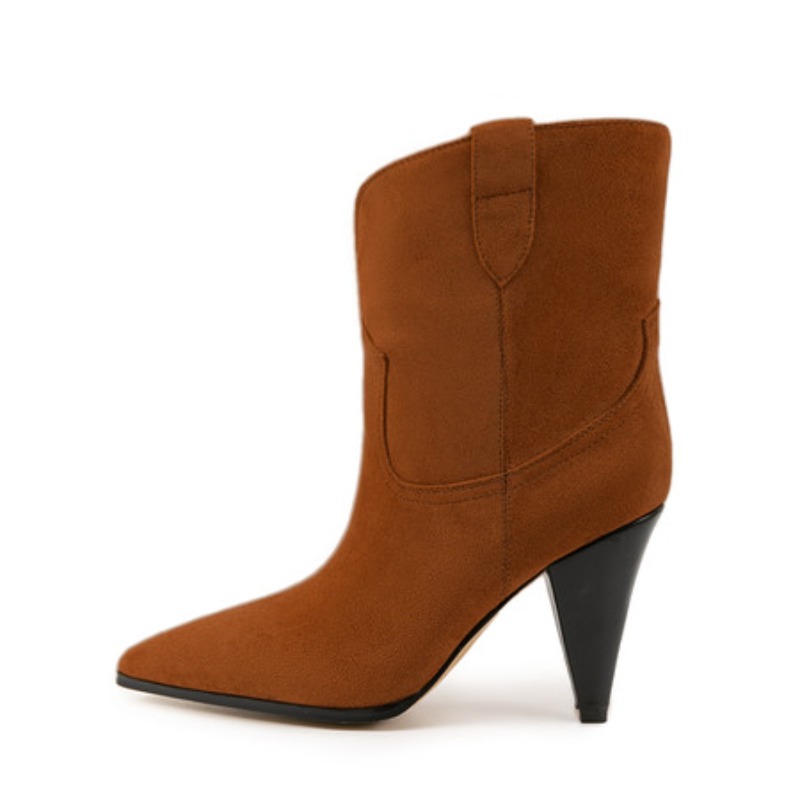 Bicolor Spike Heels Pull On Fa - Sewing Fleece 评论和价格