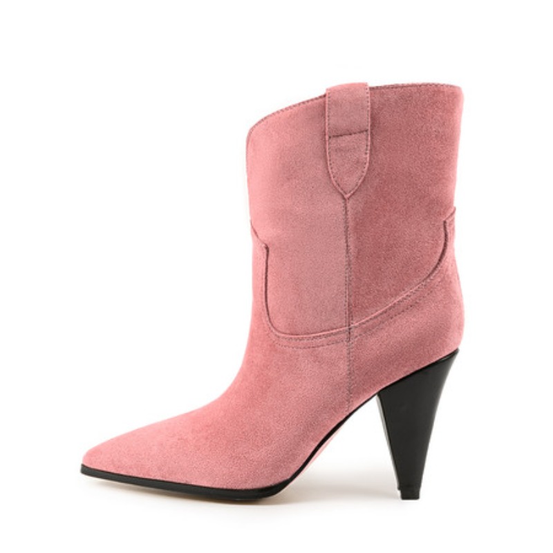 Bicolor Spike Heels Pull On Fa - Sewing Fleece 评论和价格